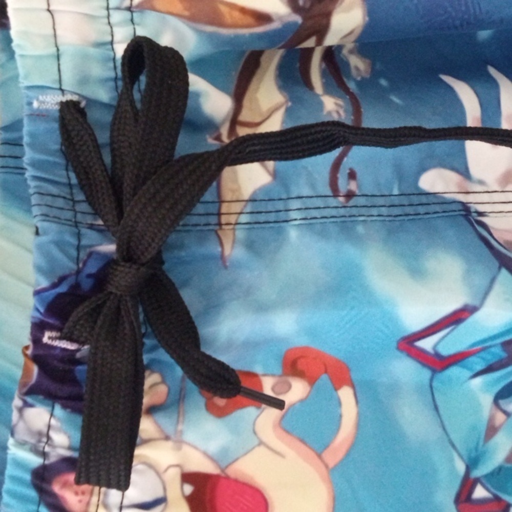 DRAGON BALL Z DRAWSTRING TWO POCKETS MESH LINED SWIM TRUNKS SIZE XL NWOT - Picture 6 of 8